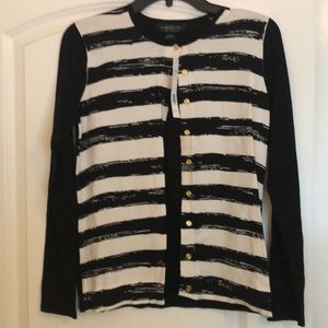 NWT! Cardigan xs black and white stripe